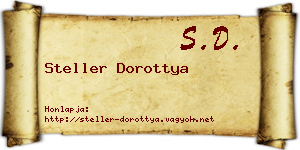 Steller Dorottya névjegykártya